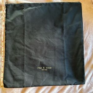 RAG & BONE Large Black Drawstring Dust Bag 16× 16 inches